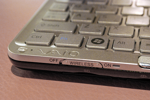 Ползунок wi-fi на Sony Vaio